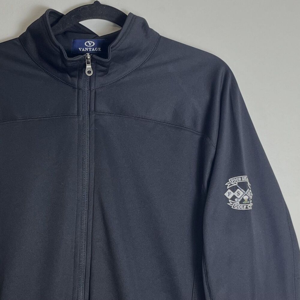 Vantage Men's Brushed Back Micro-Fleece Full-Zip Jacket Four Seasons Golf Club